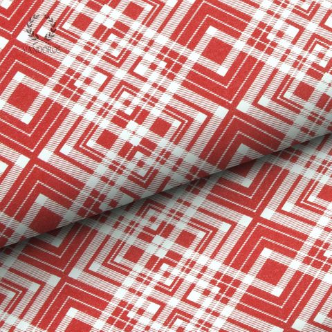 TARTAN RED/WHITE 80gsm