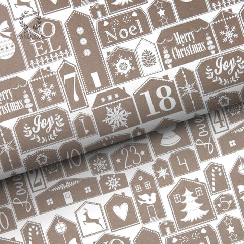 ADVENT CALENDAR UNCOATED FAWN/WHITE 80gsm