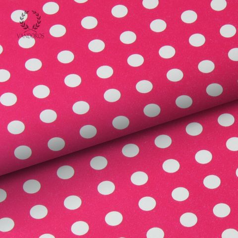 LARGE SPOTS UNCOATED PAPER FUCHSIA/WHITE 80gsm