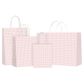 TWISTED HANDLE BAG GINGHAM CHAMPAGNE