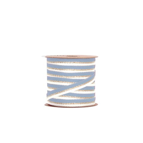 BOBBIN - METALLIC STRIPE GROSGRAIN FRENCH BLUE/GOLD