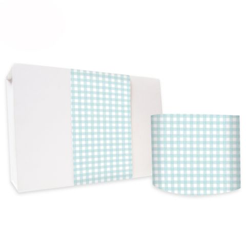 SKINNY WRAP GINGHAM SEAFOAM 80gsm