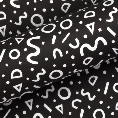 SQUIGGLE BLACK UNCOATED 80gsm