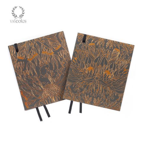 BOTANICA CARD TAG GRAPHITE/COPPER PACK OF 4