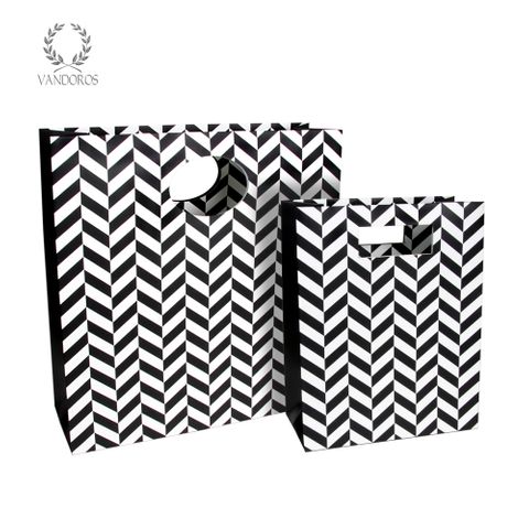 CHEVRON MATTE BAG BLACK