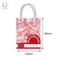 FLEUR DE NOEL GIFT BAG & TAG RED/WHITE PACK/4