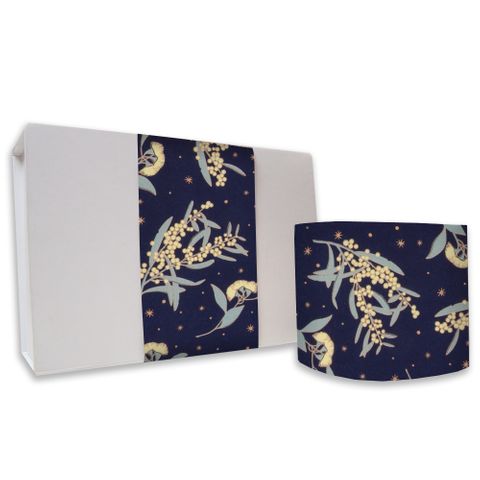 SKINNY WRAP WATTLE NAVY UNCOATED 80gsm