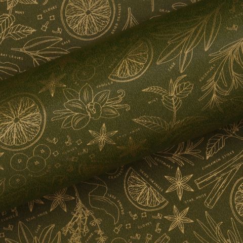 SUGAR AND SPICE KRAFT OLIVE/GOLD 70gsm