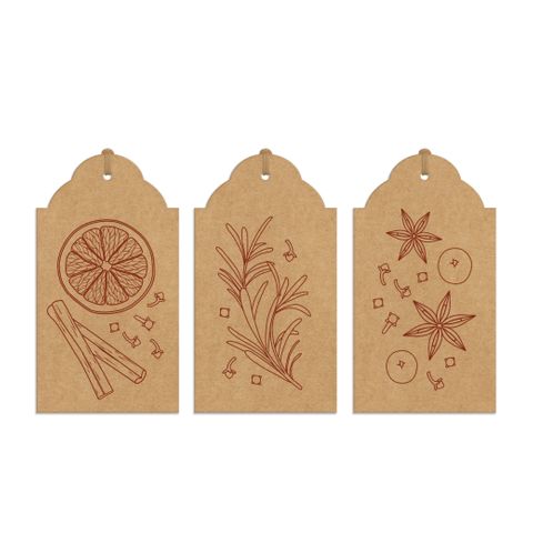 SUGAR AND SPICE GIFT TAG TRIO PACK OF 6