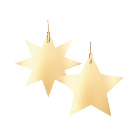 STAR LIGHT GIFT TAG GOLD PACK OF 6