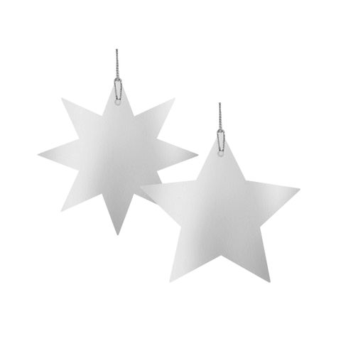 STAR LIGHT GIFT TAG SILVER PACK OF 6