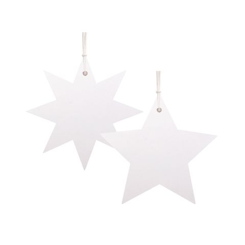 STAR LIGHT GIFT TAG WHITE PACK OF 6