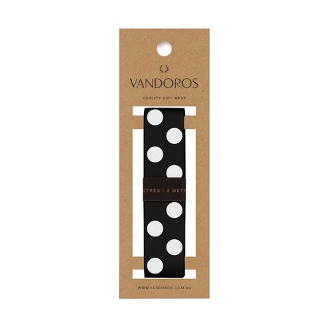 SKEIN - GROSGRAIN POLKADOT BLACK