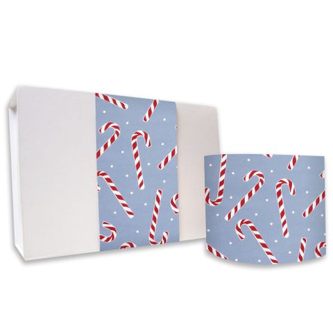 SKINNY WRAP CANDY CANE FRENCH BLUE/RED 80gsm