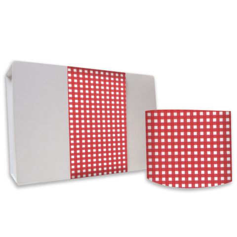 SKINNY WRAP GINGHAM RED/WHITE 80gsm