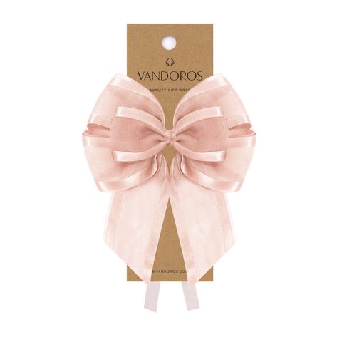 BOW - SATIN EDGE ORGANZA BABY PINK