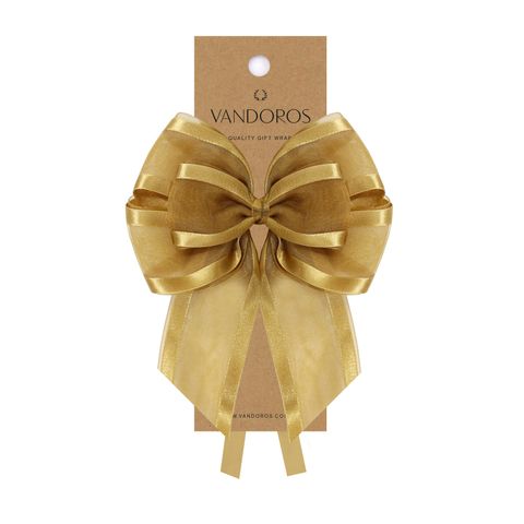 BOW - SATIN EDGE ORGANZA GOLD