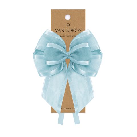 BOW - SATIN EDGE ORGANZA BABY BLUE