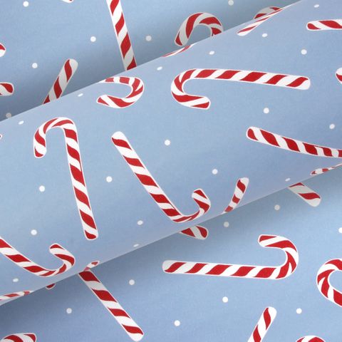 CANDY CANE FRENCH BLUE/RED UNCOATED 80gsm
