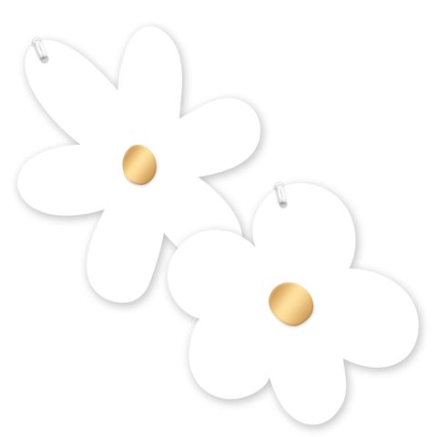 DAISY CHAIN WHITE GIFT TAG PACK OF 6