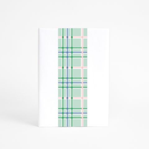 SKINNY WRAP OXFORD CHECK SEAFOAM 80gsm