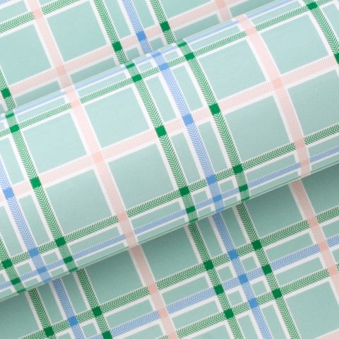 OXFORD CHECK SEAFOAM 80gsm