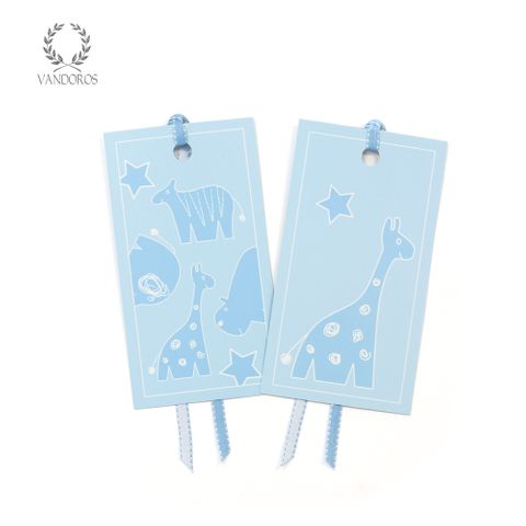 BABY ANIMALS GIFT TAGS BLUE PACK/4