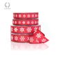 CRYSTAL SNOWFLAKE GROSGRAIN RED/WHITE