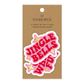 JINGLE BELLS BRIGHT PINK/POPPY RED GIFT TAG PACK OF 6