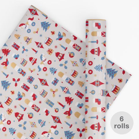 10M PAPER DRUMMER BOY GREY/RED/FRENCH BLUE 80gsm