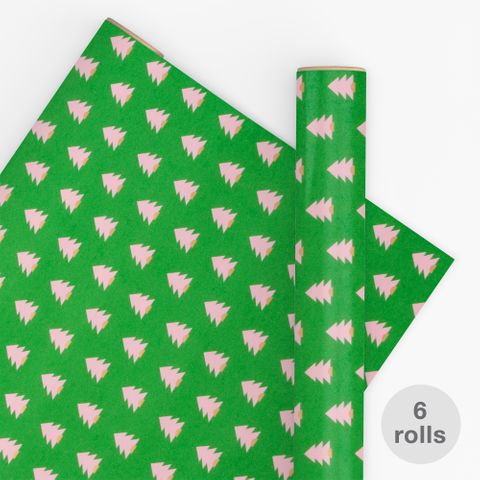 Little Pine Red & Dark Green 10M Wrapping Paper – The Vandoros Store