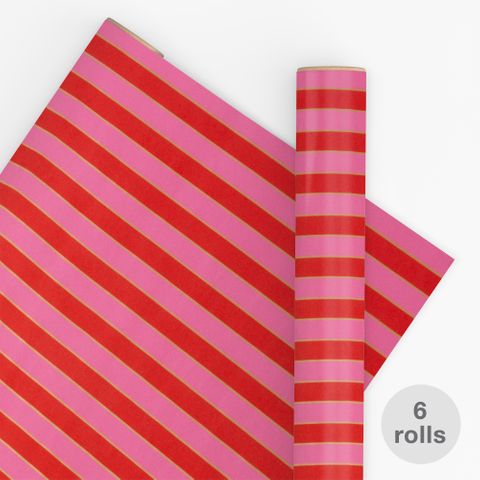 10M PAPER NUTCRACKER BRIGHT PINK/POPPY RED 80gsm