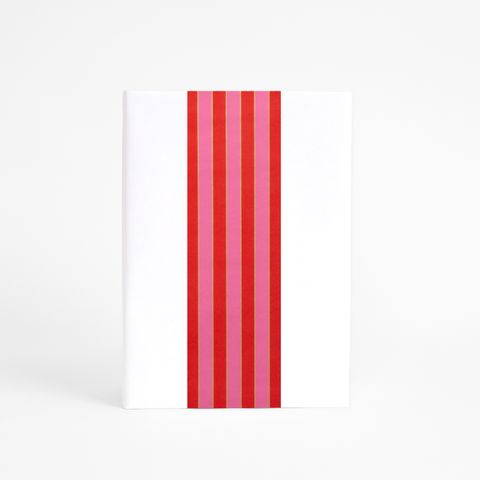 SKINNY WRAP NUTCRACKER STRIPE BRIGHT PINK/POPPY RED 80gsm