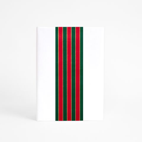 SKINNY WRAP NUTCRACKER STRIPE DARK GREEN/RED 80gsM