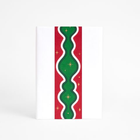 SKINNY WRAP RETRO SWIRL RED/EMERALD 80gsm