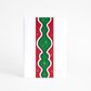 SKINNY WRAP RETRO SWIRL RED/EMERALD 80gsm