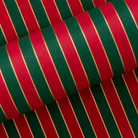 NUTCRACKER STRIPE DARK GREEN/RED 80gsM