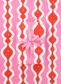 RETRO SWIRL BRIGHT PINK/POPPY RED 80gsm