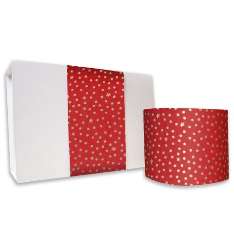 SKINNY WRAP STARRY NIGHT SKINNY WRAP RED/GOLD UNCOATED 80gsm