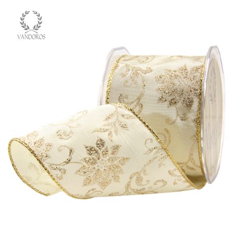 YAJ80-G003 FIORE NATALE IVORY/GOLD