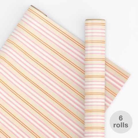 10M PAPER COASTAL STRIPE SAND 80gsm