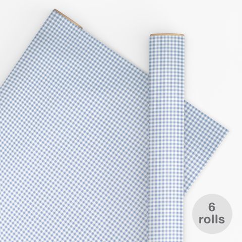10M PAPER GINGHAM FRENCH BLUE 80gsm