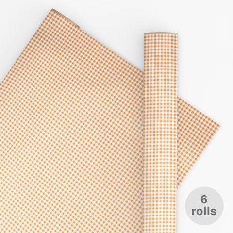 10M PAPER GINGHAM TOFFEE 80gsm