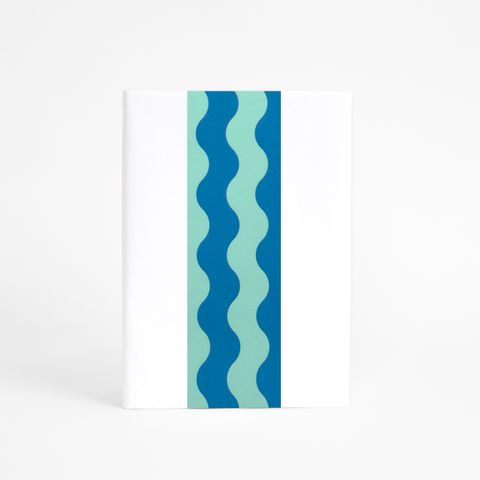 SKINNY WRAP WAVES AQUA/ELECTRIC BLUE 80gsm