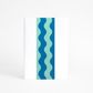 SKINNY WRAP WAVES AQUA/ELECTRIC BLUE 80gsm