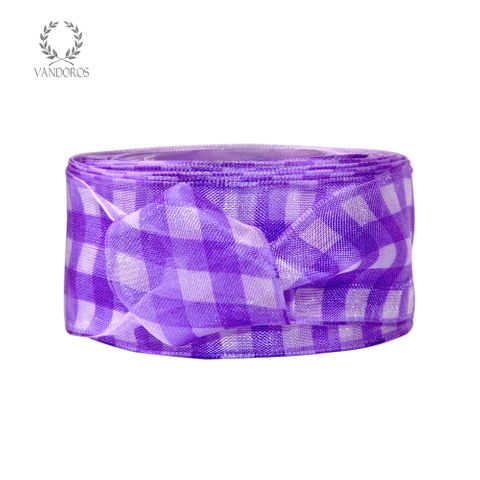 VENETIAN CHECK PURPLE - WIRE EDGE