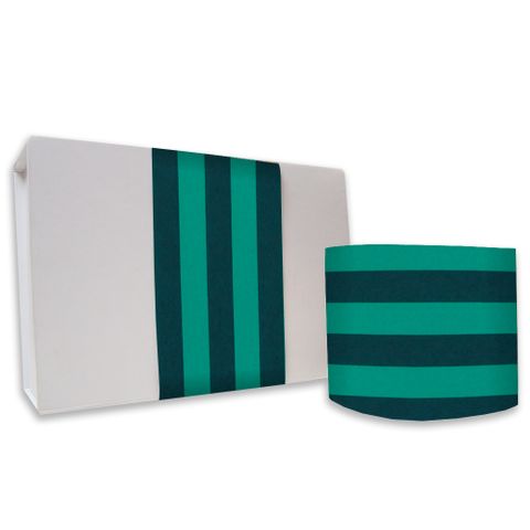 SKINNY WRAP PAVILION STRIPE JADE/EVERGEEN UNCOATED 80gsm