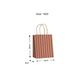 TWISTED HANDLE BAG RUSTIC STRIPE SPICE RED/KRAFT