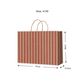 TWISTED HANDLE BAG RUSTIC STRIPE SPICE RED/KRAFT