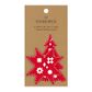 PATCHWORK SHAPES SPICE RED GIFT TAGS PACK OF 6